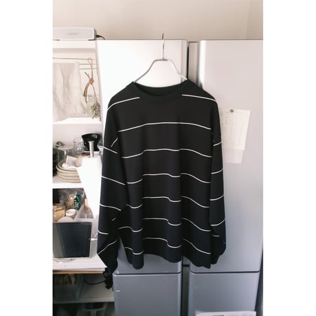 EVCON / BORDER WIDE L/S TEE *BLACK