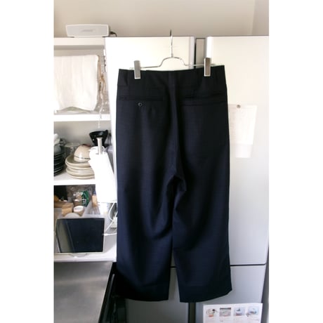 ABELIA EDWARD GOUCHA / BASEBALL SLACKS(WOOL POLYESTER) *NAVY CHECK