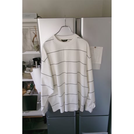 EVCON / BORDER WIDE L/S TEE *WHITE