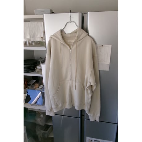 FUJI / COTTON ZIP UP HOODIE *IVORY