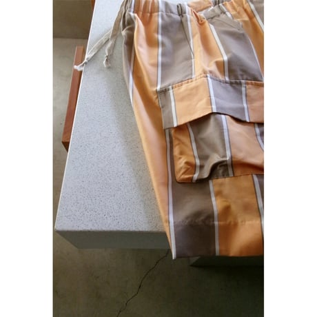 TOZAOU for AVET / mimi Float Shorts *C(ライトブラウン×オレンジ ストライプ)
