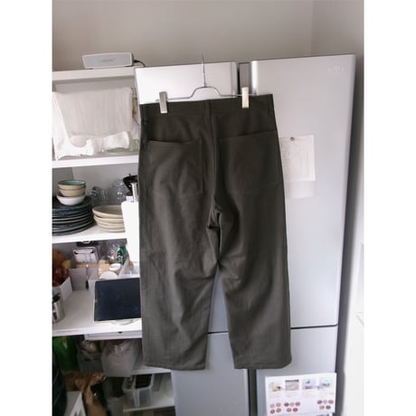 YOKO SAKAMOTO / WORK 5POCKET STRAIGHT PANTS (COTTON/RAYON) *OLIVE