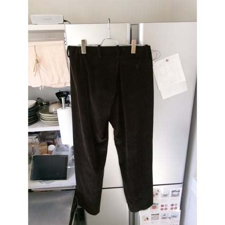 OLD FOLK HOUSE / Cotton & Rayon Corduroy Pants *Dark Brown