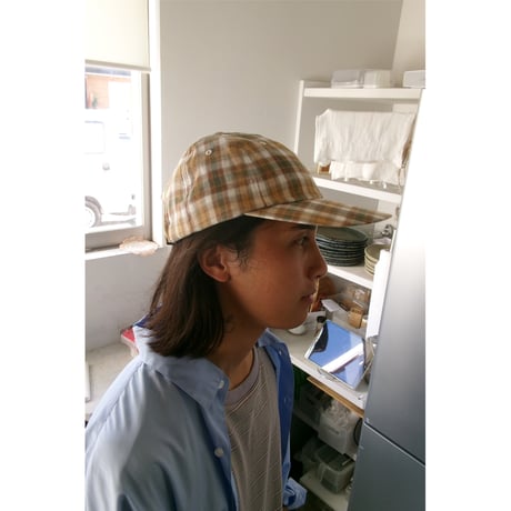 Share the Fantasy / 6 PANEL LONG BRIM CAP BLUSH *BEIGE(CHECK)