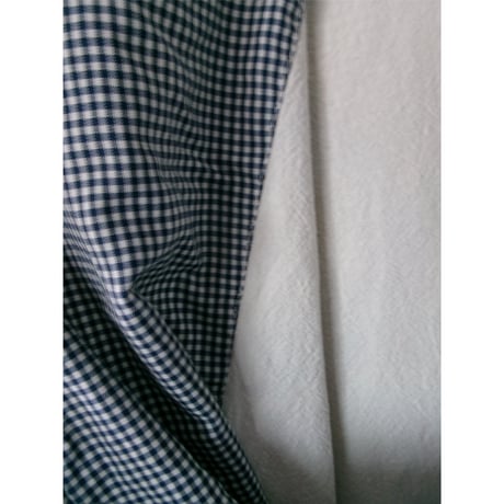 ISSUETHINGS / TYPE124 (GINGHAM WOOL) *WHITE & NAVY BLUE