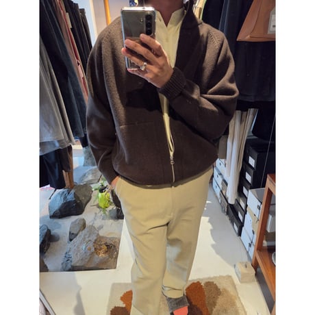 YOKO SAKAMOTO / DRIVERS KNIT(WOOL×CASHMERE×SILK) *BROWN