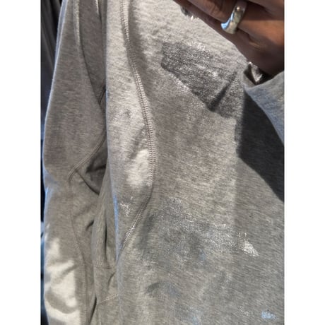 NVRFRGT / FOIL PAINT SPLATTER LONG SLEEVE T-SHIRT *H.GRAY