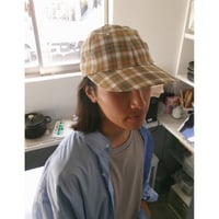 Share the Fantasy / 6 PANEL LONG BRIM CAP BLUSH *BEIGE(CHECK)