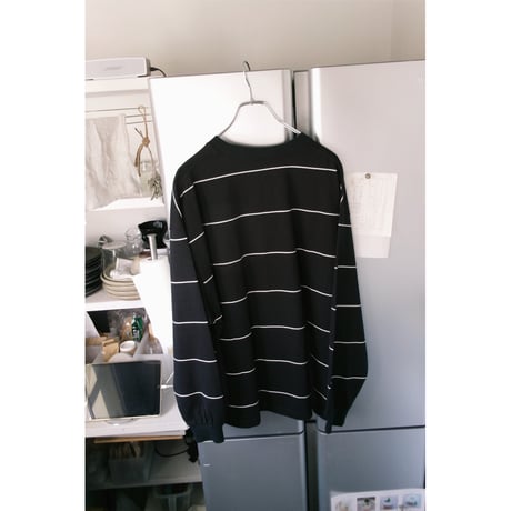 EVCON / BORDER WIDE L/S TEE *BLACK
