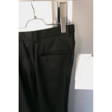 FUJI / WOOL TWO TUCK SLACKS *BLACK