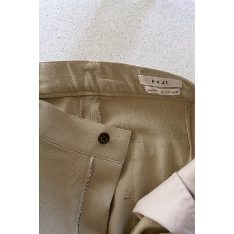 FUJI / COTTON SILK PATCH POCKET PANTS *OLIVE
