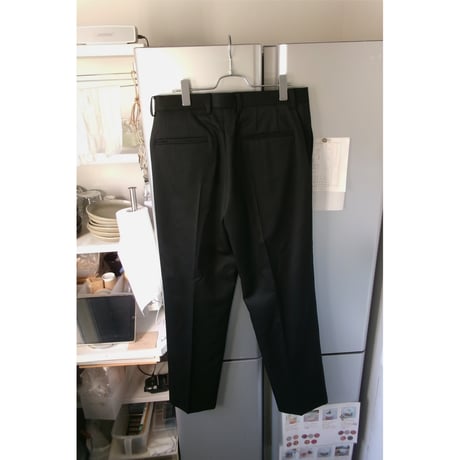 FUJI / WOOL TWO TUCK SLACKS *BLACK