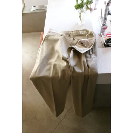 FUJI / COTTON SILK PATCH POCKET PANTS *OLIVE