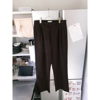 OLD FOLK HOUSE / Wool Gabardine Trousers *Dark Brown