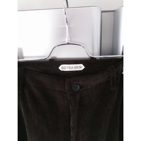 OLD FOLK HOUSE / Cotton & Rayon Corduroy Pants *Dark Brown