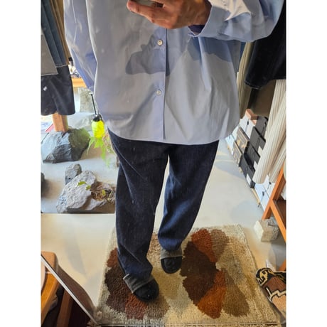 Blanc YM / Broad Cotton Wide Shirts *Sax Blue