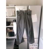 NVRFRGT / 3D TWISTED WIDE LEG 5P PANTS *COLD GREIGE