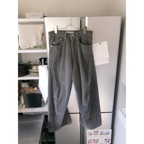 NVRFRGT / 3D TWISTED WIDE LEG 5P PANTS *COLD GREIGE