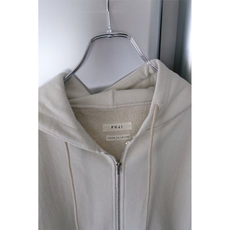 FUJI / COTTON ZIP UP HOODIE *IVORY