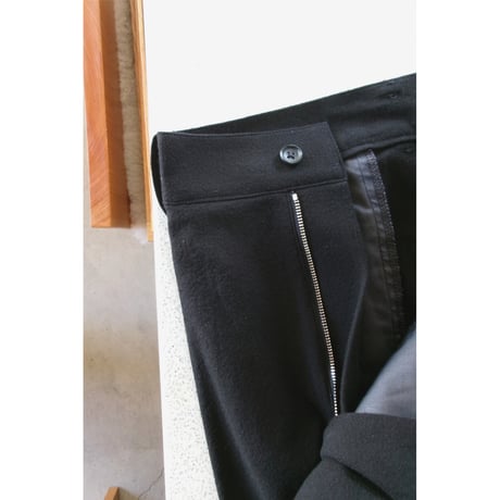 FUJI / COTTON SILK PATCH POCKET PANTS *BLACK