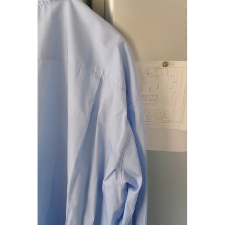 Blanc YM / Broad Cotton Wide Shirts *Sax Blue