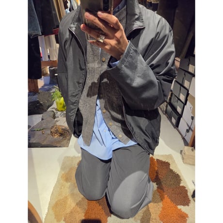 YULA / BRUSHED COTTON VEST *GRAY MIX