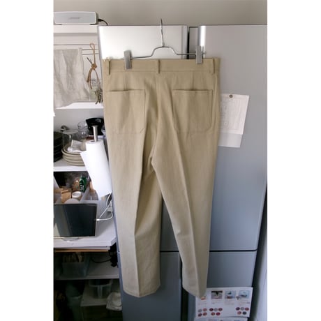 FUJI / COTTON SILK PATCH POCKET PANTS *OLIVE