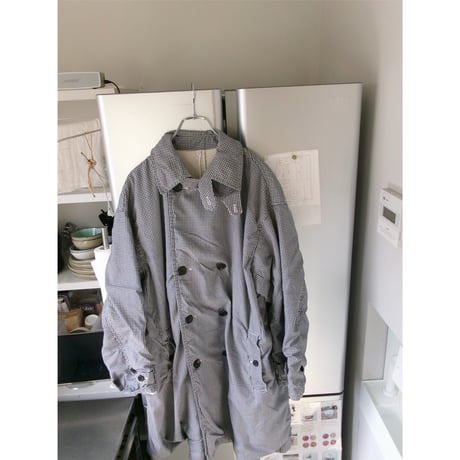 ISSUETHINGS / TYPE124 (GINGHAM WOOL) *WHITE & NAVY BLUE