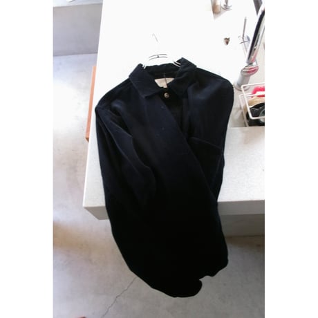 YOKO SAKAMOTO / WORK BLOUSE (CORDUROY) *BLACK