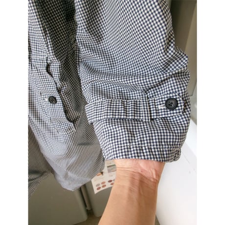 ISSUETHINGS / TYPE124 (GINGHAM WOOL) *WHITE & NAVY BLUE