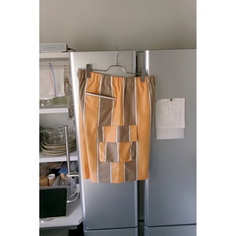 TOZAOU for AVET / mimi Float Shorts *C(ライトブラウン×オレンジ ストライプ)