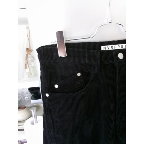 NVRFRGT / 3D TWISTED WIDE LEG 5P PANTS *BLACK