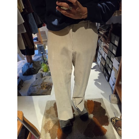 OLD FOLK HOUSE / Cotton & Rayon Corduroy Pants *Off-White