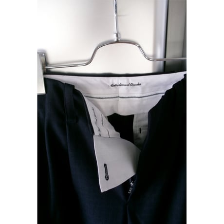 ABELIA EDWARD GOUCHA / BASEBALL SLACKS(WOOL POLYESTER) *NAVY CHECK