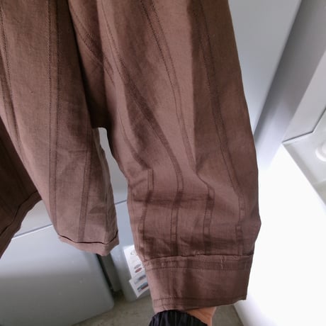 YUTASETOGAWA / COMFORT SHIRT - LENO *BROWN