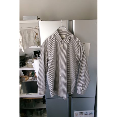 FUJI / COTTON STRIPE SHIRT *NAVY