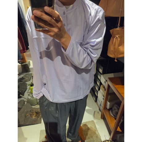 EVCON/ SHEER HENRYNECK L/S TEE *L.PURPLE