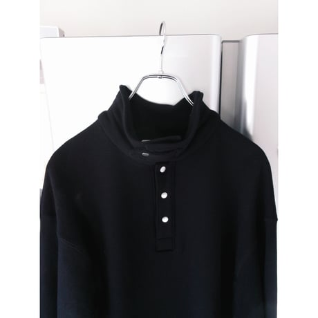 OLD FOLK HOUSE / Half-Snap Sweatshirt *Black