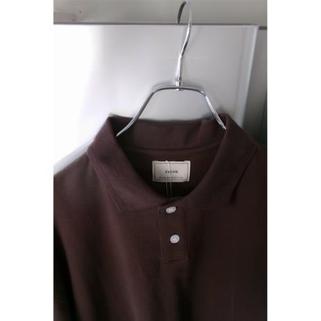 EVCON/ KANOKO POLO S/S TEE *D.BROWN