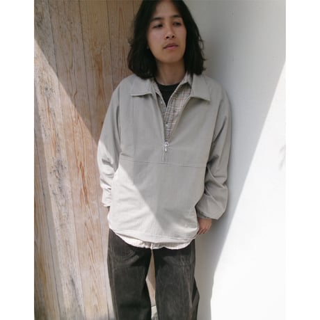 UNIVERSAL PRODUCTS / PULLOVER CHECK SHIRTS *BEIGE