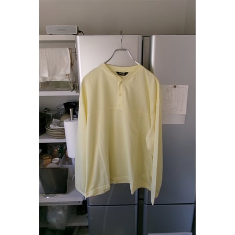 EVCON/ SHEER HENRYNECK L/S TEE *L.YELLOW