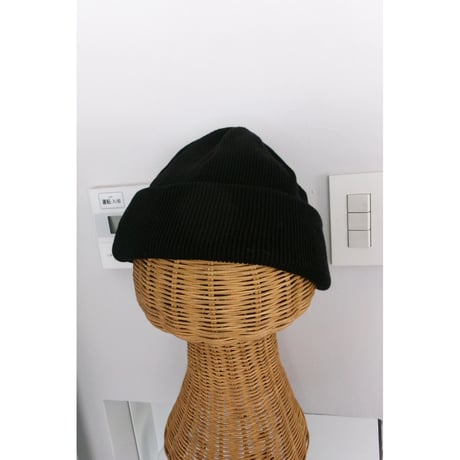 YOKO SAKAMOTO / KNIT BIG WATCH CAP (COTTON×CASHMERE) *BLACK