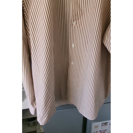 FUJI / COTTON STRIPE SHIRT *BROWN