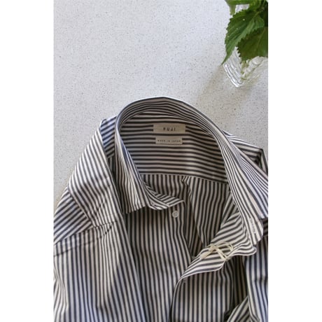 FUJI / COTTON STRIPE SHIRT *NAVY