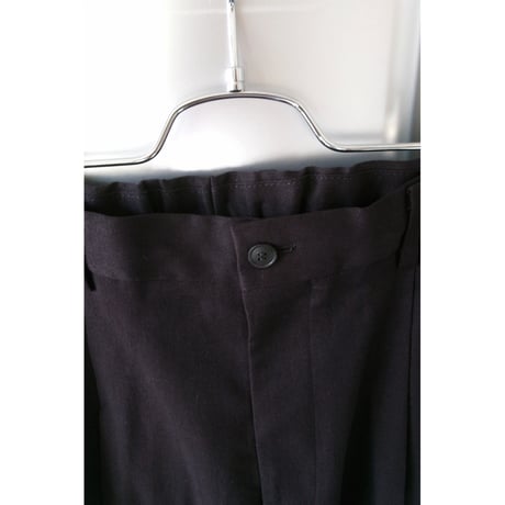 YOKO SAKAMOTO / DOUBLE PLEATED TROUSERS(POLYESTER) *BROWN