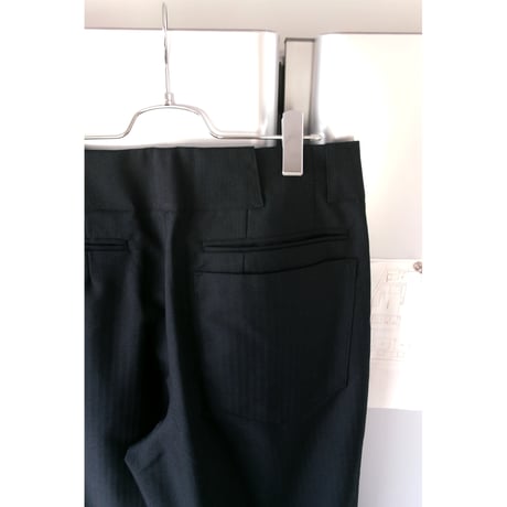 ABELIA EDWARD GOUCHA / BASEBALL SLACKS(POLYESTER WOOL) *BLACK STRIPED