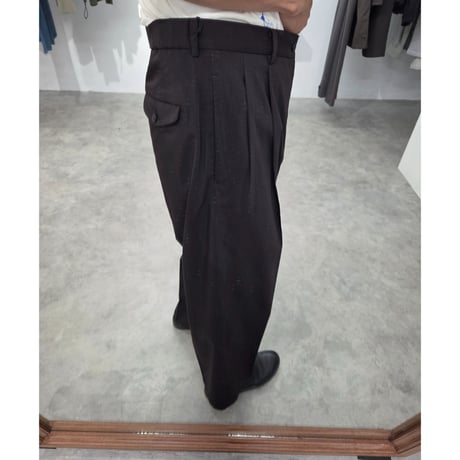 YOKO SAKAMOTO /  DOUB PLEATED TROUSES*BROWN