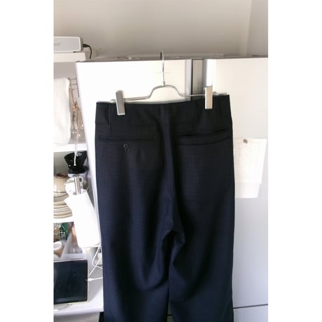 ABELIA EDWARD GOUCHA / BASEBALL SLACKS(WOOL POLYESTER) *NAVY CHECK