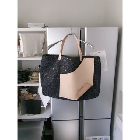 YUTASETOGAWA / ATELIER BAG - with vegetable tanned leather *GRAY