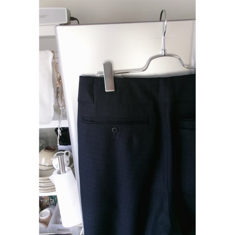 ABELIA EDWARD GOUCHA / BASEBALL SLACKS(WOOL POLYESTER) *NAVY CHECK